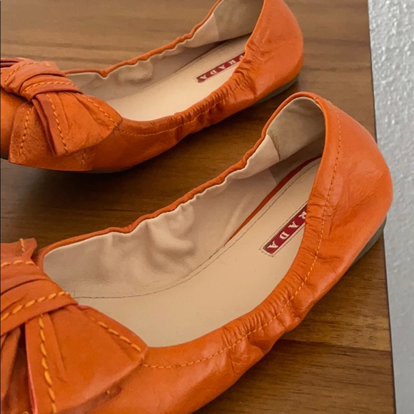 Orange Prada Flats! - Picture 2 of 3